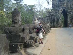 Ludwig Dyck visiting Angkor Wat, Cambodia, 2010. 