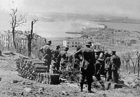 German artillery shelling Sevastopol Harbor (World War II Pics)